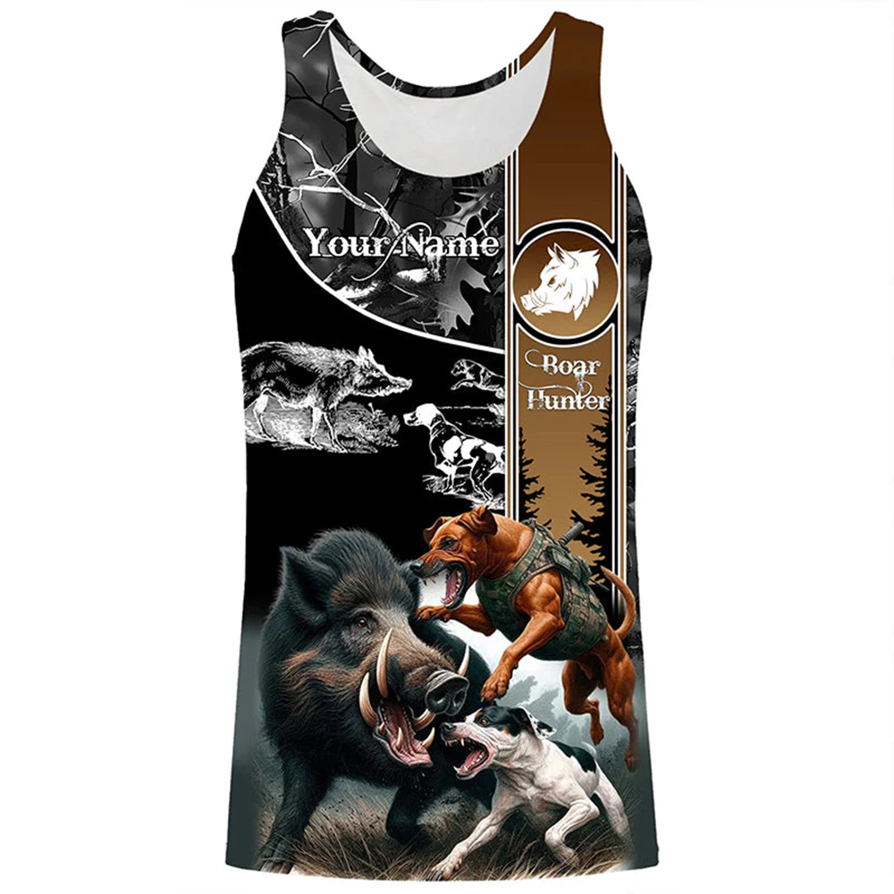 Wildman Hunting & Outdoor - Kaos Tank Top 3D Print Tanpa