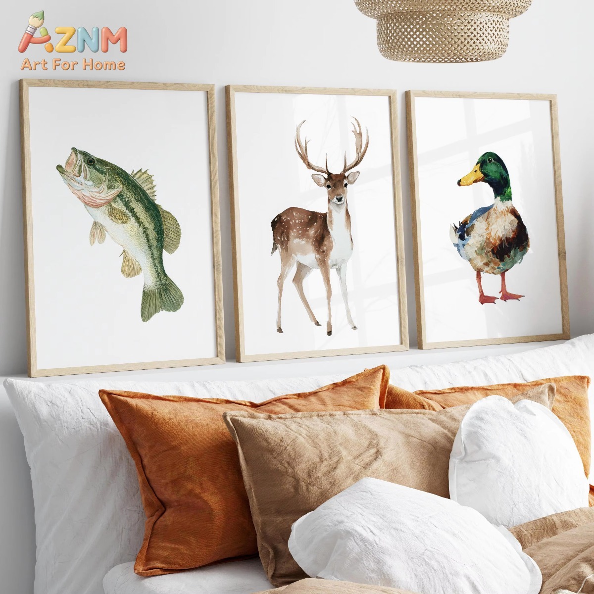 Hunting Outdoor Decor - AZNM Poster Seni Berburu dan Memancing