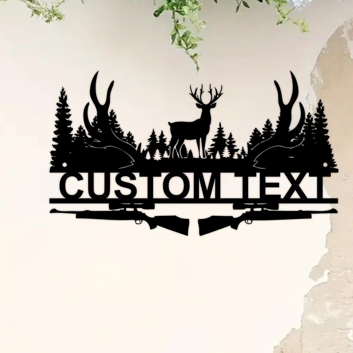 Hunting Outdoor Decor - Tanda logam kabin rusa kustom, hadiah