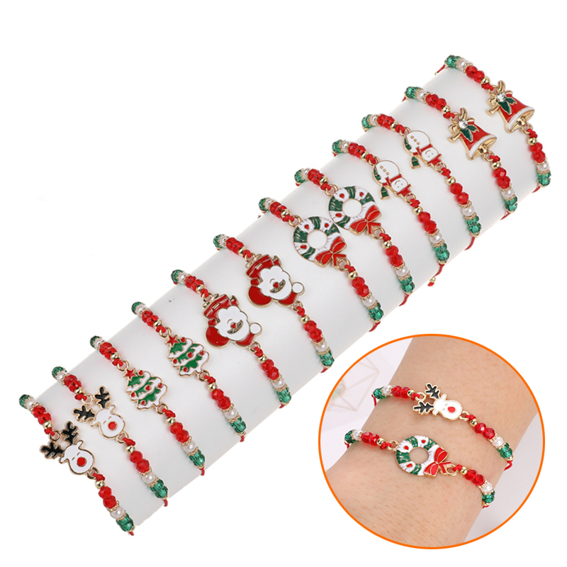 Elk Bugle Call - 6/12 buah gelang manik-manik kristal lonceng