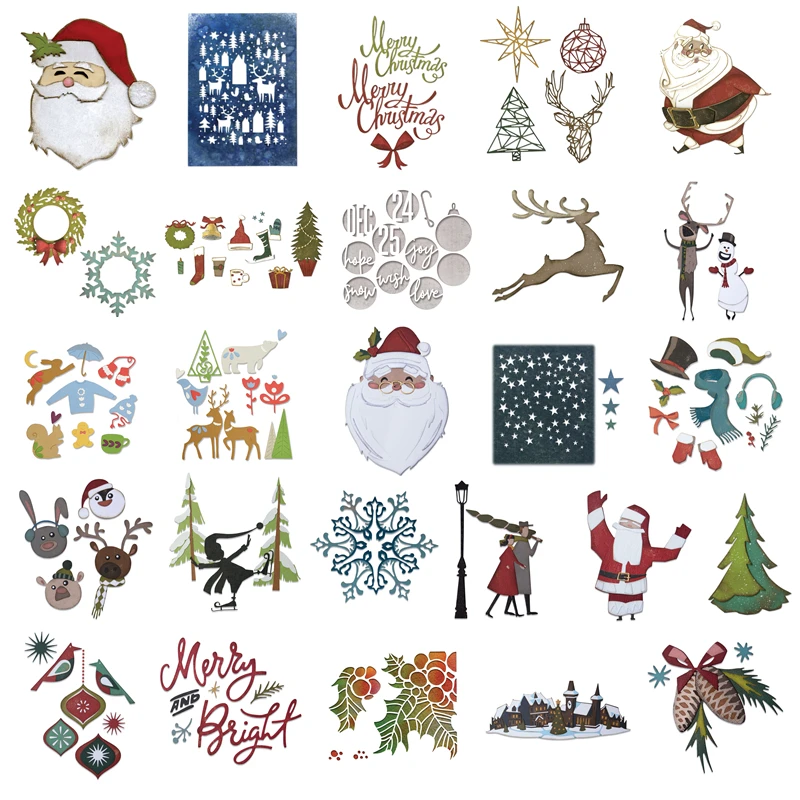 Elk Bugle Call - Selamat Natal logam pemotongan mati Scrapbooking