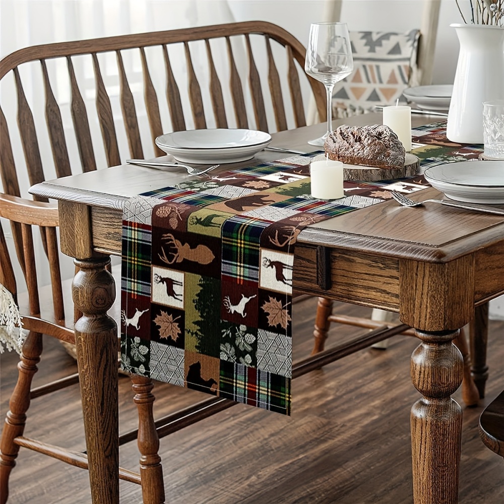 1pc Taplak Meja Vintage Motif  - Outdoor Hunting Table ulasan dan harga