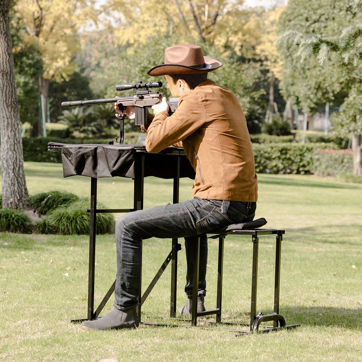 Meja Tembak Lipat dengan Ketin - Outdoor Hunting Table ulasan dan harga
