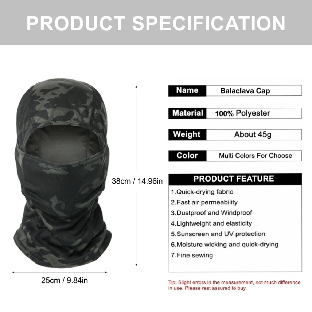 Topi Balaclava Kamuflase, Mask - Hunting Outdoor Hats ulasan dan harga