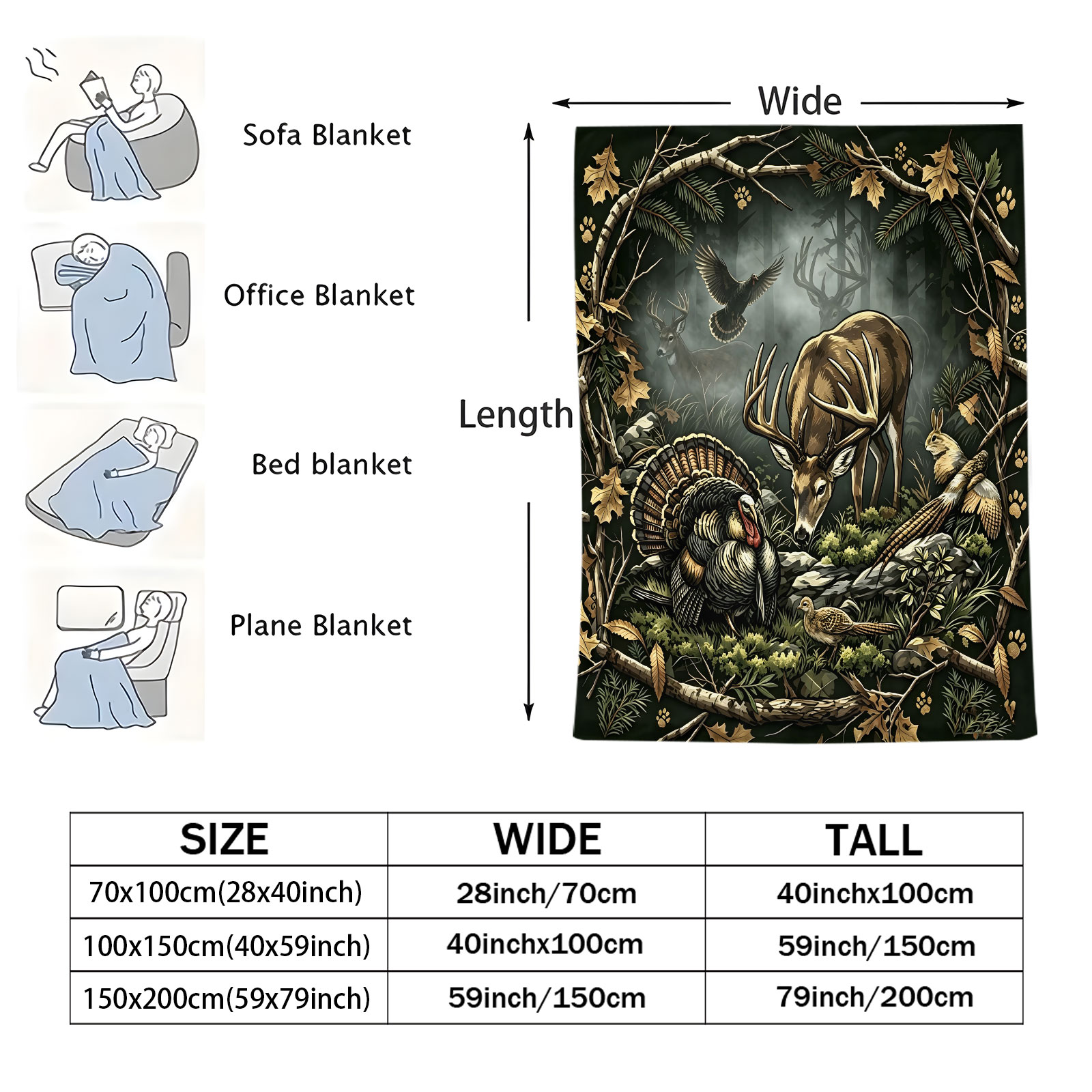 Selimut Motif Hewan Hutan Vint - Wildman Hunting & Outdoor ulasan dan harga