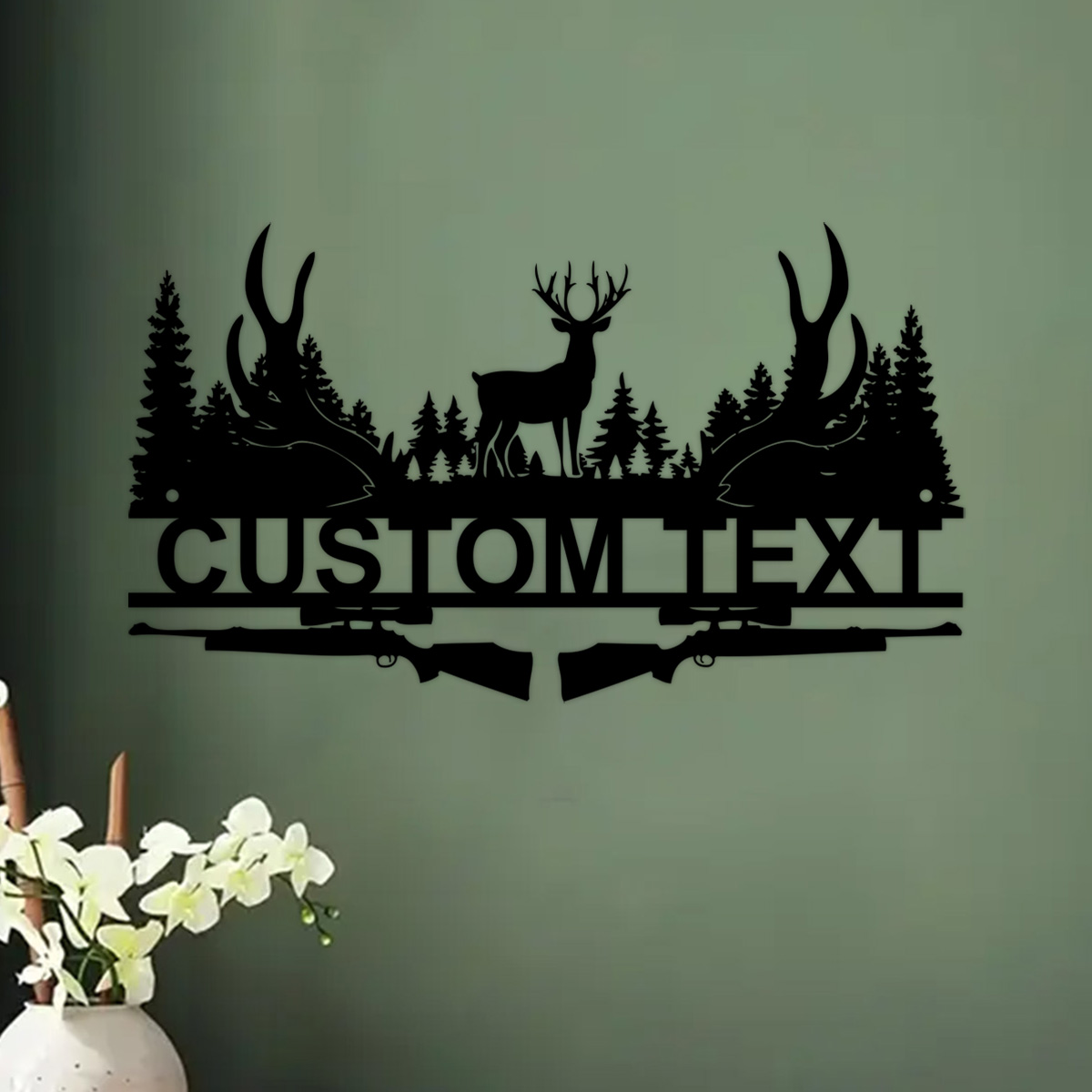 Tanda logam kabin rusa kustom, - Hunting Outdoor Decor ulasan dan harga