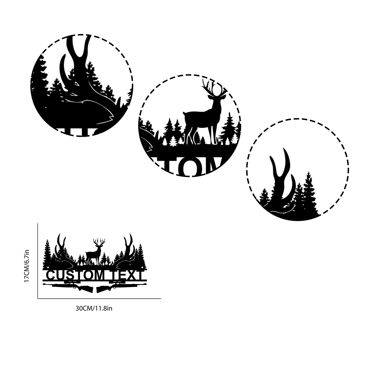 Tanda logam kabin rusa kustom, - Hunting Outdoor Decor ulasan dan harga