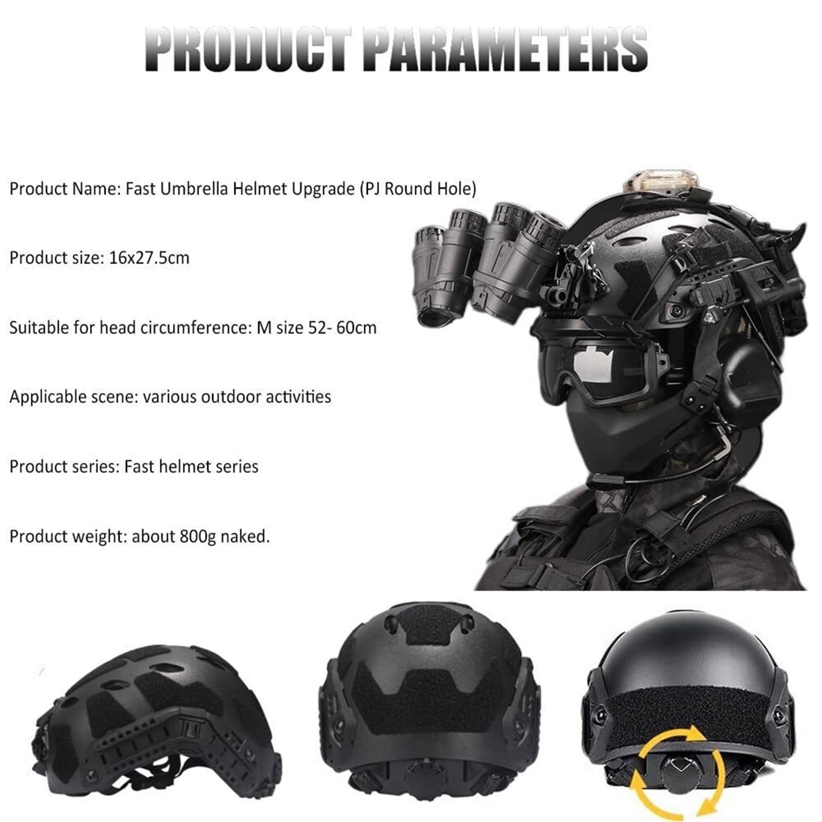 Set Helm Airsoft dengan Headse - Outdoor Hunting Movies ulasan dan harga
