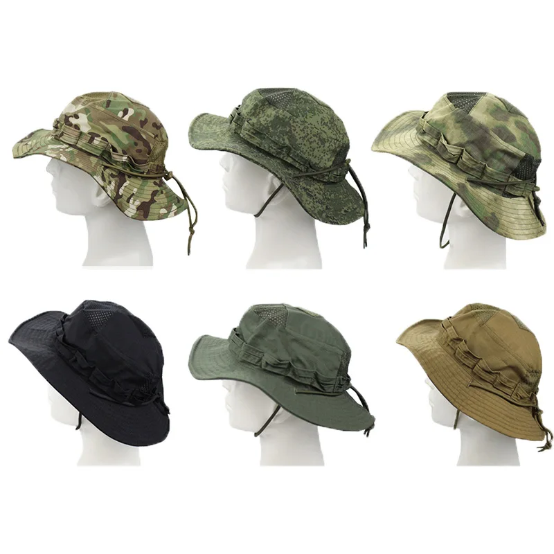 Topi Boonie Kamuflase FG atacs - Hunting Outdoor Hats ulasan dan harga
