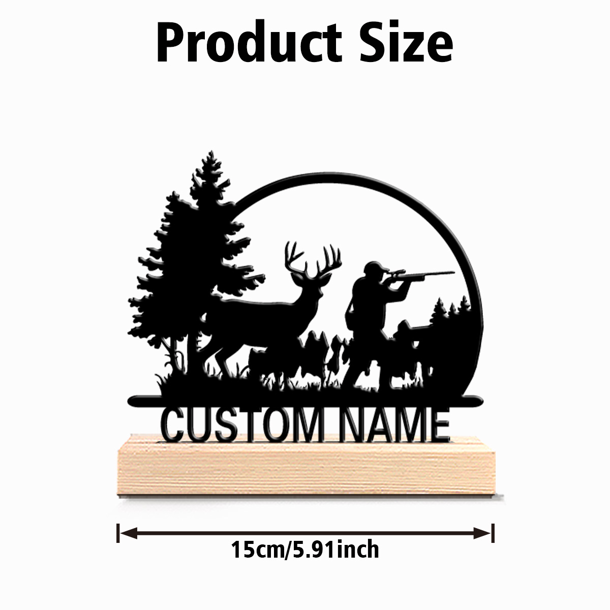 1pc Patung Logam Berbentuk Pem - Hunting Outdoor Decor ulasan dan harga