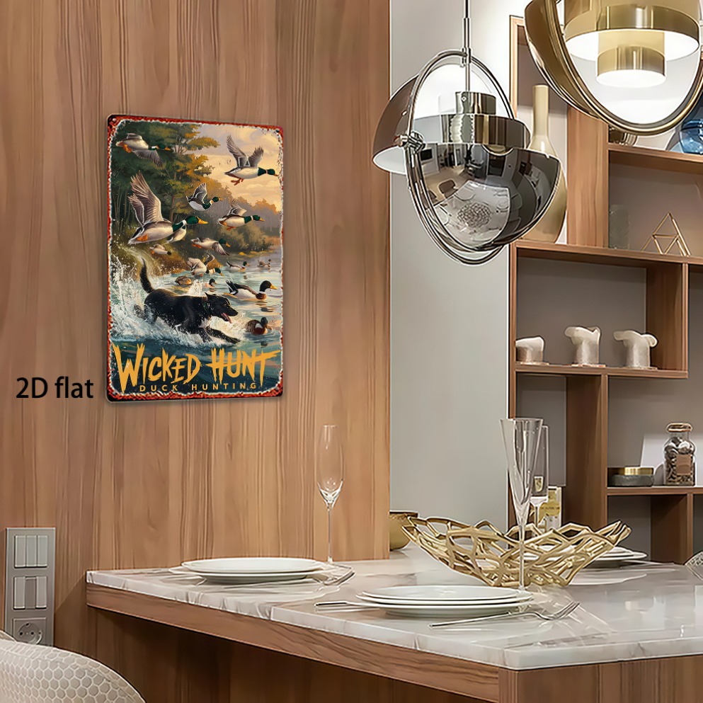 Seni Dinding Logam 2D Vintage  - Wildman Hunting & Outdoor ulasan dan harga