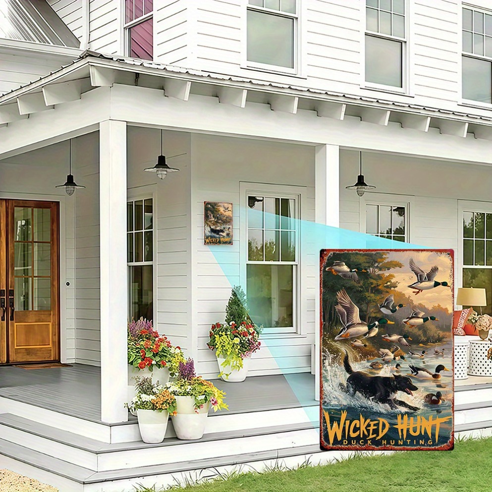 Seni Dinding Logam 2D Vintage  - Wildman Hunting & Outdoor ulasan dan harga