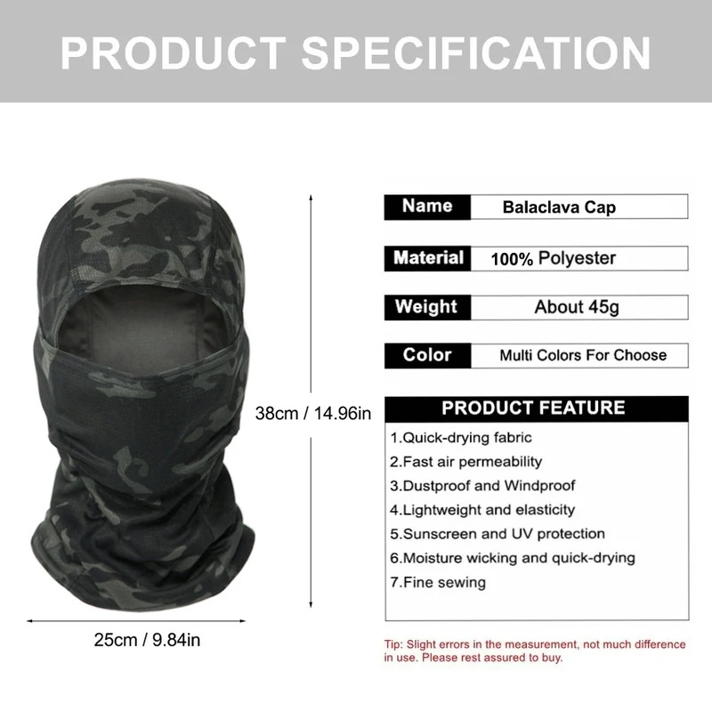 Topi Balaclava Kamuflase Maske - Hunting Outdoor Hats ulasan dan harga