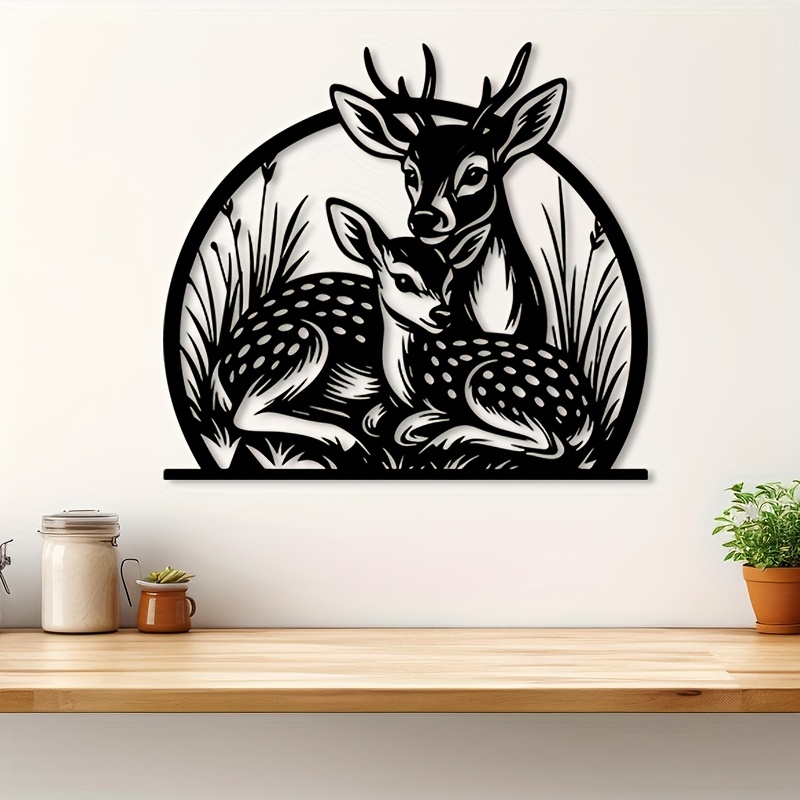 Seni Dinding Rusa Besi Rustic  - Hunting Outdoor Decor ulasan dan harga